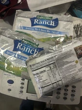 3 PACKS OF HIDDEN VALLEY RANCH 3.2 OZ MAKES 1 GALLON SAUCE MIX -  12/2026 date