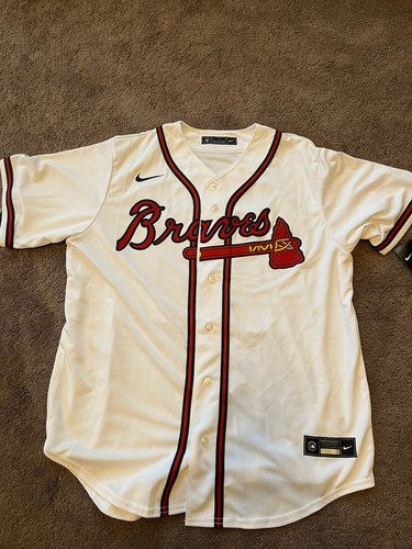 Ronald Acuna Jr. Signed Full Name Signature Majestic White Braves Jersey JSA - Picture 4 of 4