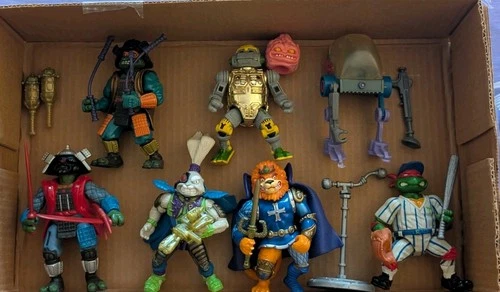 Teenage Mutant Ninja Turtles Vintage Lot 7 Miscellaneous Figures 1988-1991