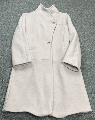 Reiss Mantel Damen klein Myla Trichterkragen rosa Wolle einreihig Herzogin - Bild 1 von 24