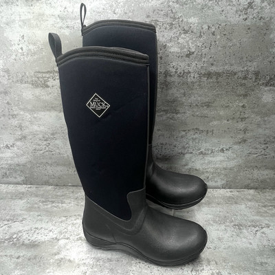 Muck Boots Damen schwarz Arctic Adventure hohe Gummistiefel zum Überziehen Größe UK 5