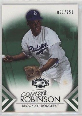 2012 Topps Triple Threads Emerald 51/250 Jackie Robinson #98 HOF 04eb