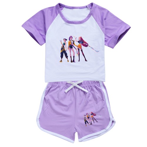 Kids Boys Girls Demons Hunter KPops T-Shirt Top Shorts Tracksuit Outfits Set UK⭐ - Picture 26 of 56