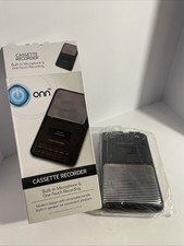 ONN Cassette Recorder with External  Built-in Microphone AC/DC Tested