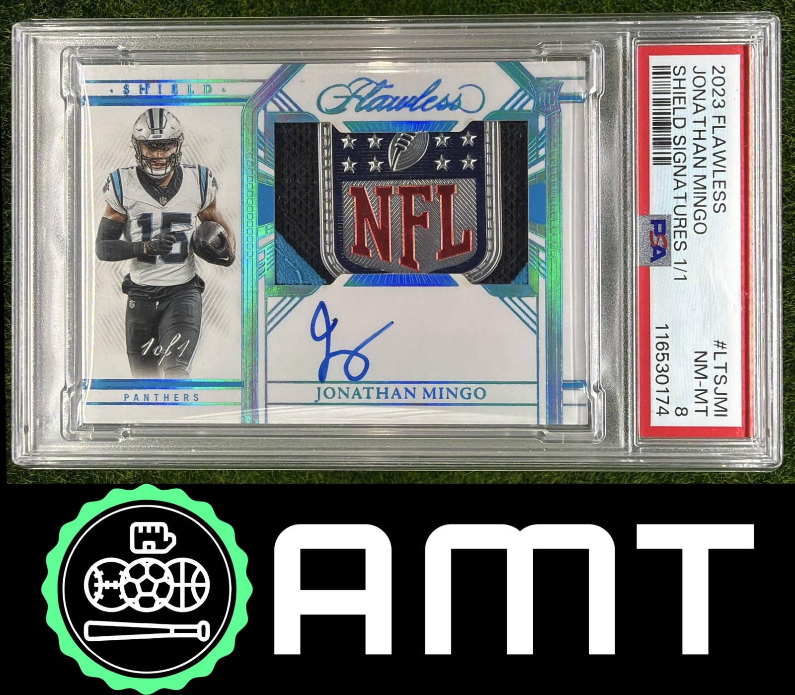 Jonathan Mingo Panini Flawless Shield Signatures 1/1 #LTSJMI Base