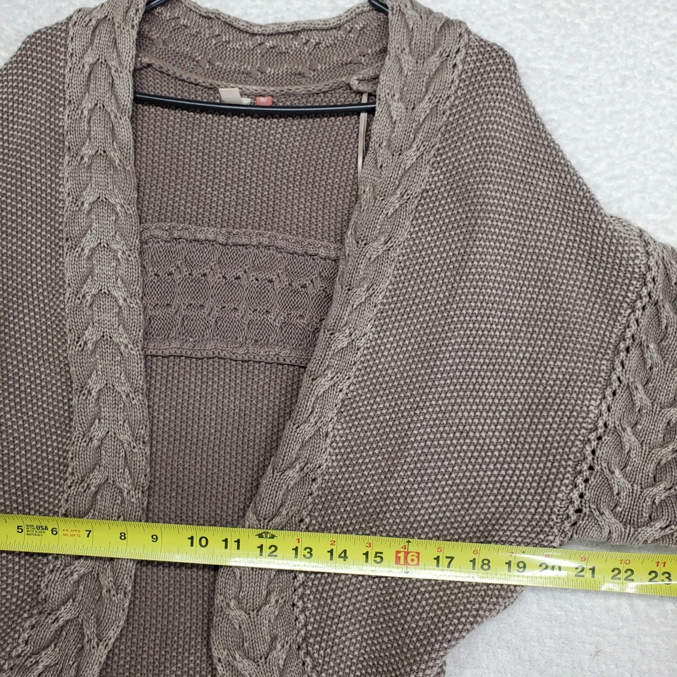 Cárdigan suéter para mujer Anthropologie Pilcro XS tejido con cable grueso abierto acogedor Foto 4 de 4