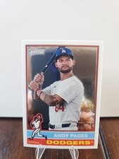 2025 Topps Heritage Chrome Andy Pages #379 Los Angeles Dodgers 