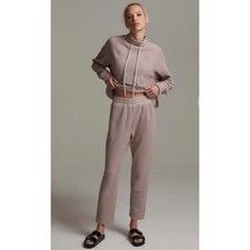 Varley Womens High Rise Textured Joggers Sphinx Mauve VAR00673 XS New