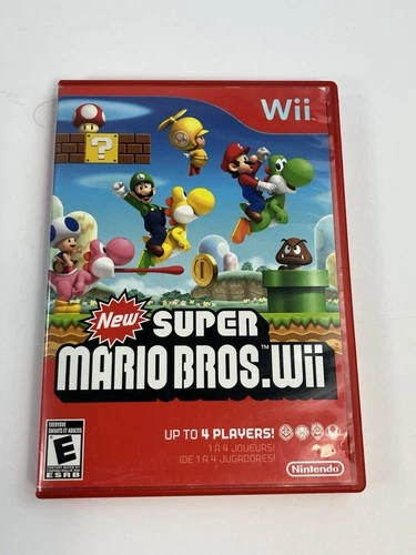 New Super Mario Bros. Wii (Nintendo Wii, 2009) CIB w/ Manual - Tested & Works