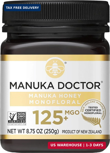 Manuka Doctor - MGO 125+ Manuka Honey Monofloral, 100% Pure New Zealand Honey. C