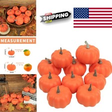 10 Pcs Orange Foam Pumpkins for Fall Thanksgiving Home Decor Table Decorations
