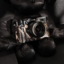 Serpentine Real Leather Camera Half Case Cover For Fujifilm X-100VI  Hand Grip