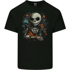 Camiseta de algodón ligero Jack Skeleton Halloween Evil Demon para hombre