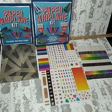 Paper Airplane Kit -100 Airplanes To Fold And Fly Open Box 