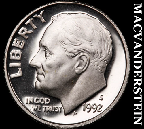 1992-S Roosevelt Dime- Silver Choice Gem Proof Luster No Reserve #i312