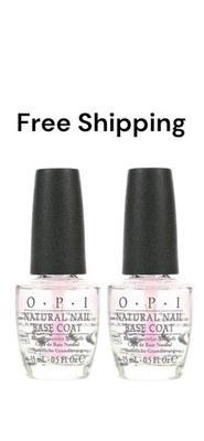 2Pack of OPI Nail Lacquer, Natural Nail Base Coat, Clear Nail Polish, 0.5 fl oz