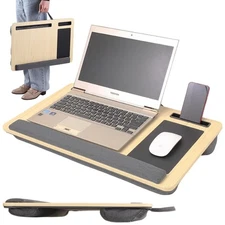 21" Wide Lap Desk with Cushion Mouse Pad Wrist Pad Fits 17" Laptop