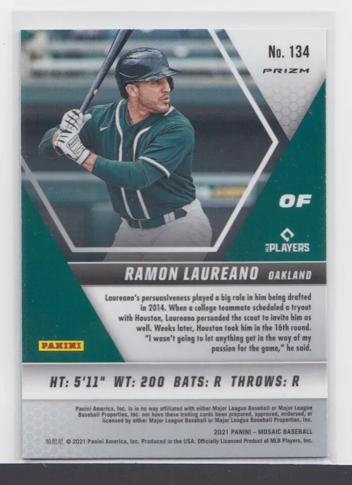 RAMON LAUREANO : MLB - 2021 - PANINI MOSAIC PRIZM BLUE - No # 134