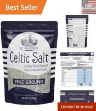 Natural Hand-Harvested French Sea Salt - 1.1lb Fine Ground for Culinary Mastery
