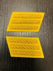 CSA Gold Embroidered Captains Bars - YELLOW Background Pair - NEW