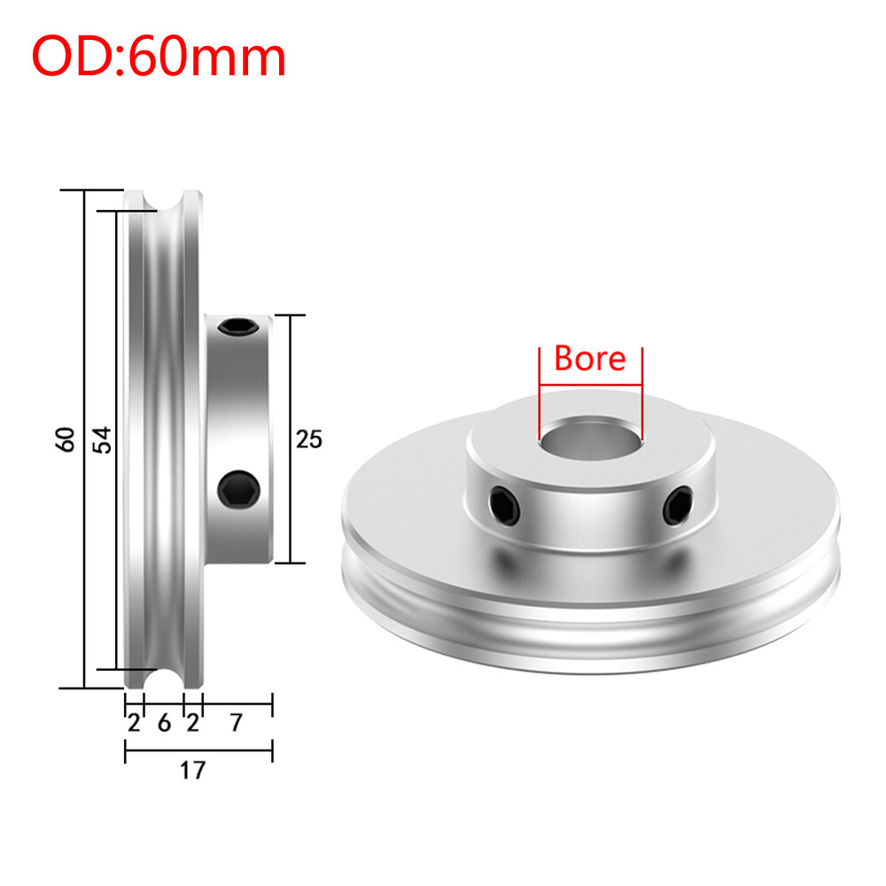 Yinpecly U608 Nylon-Riemenscheibe, U-förmige Rille, 8x50x12 Mm – Für Schiebetüren, Geräte & Mehr
