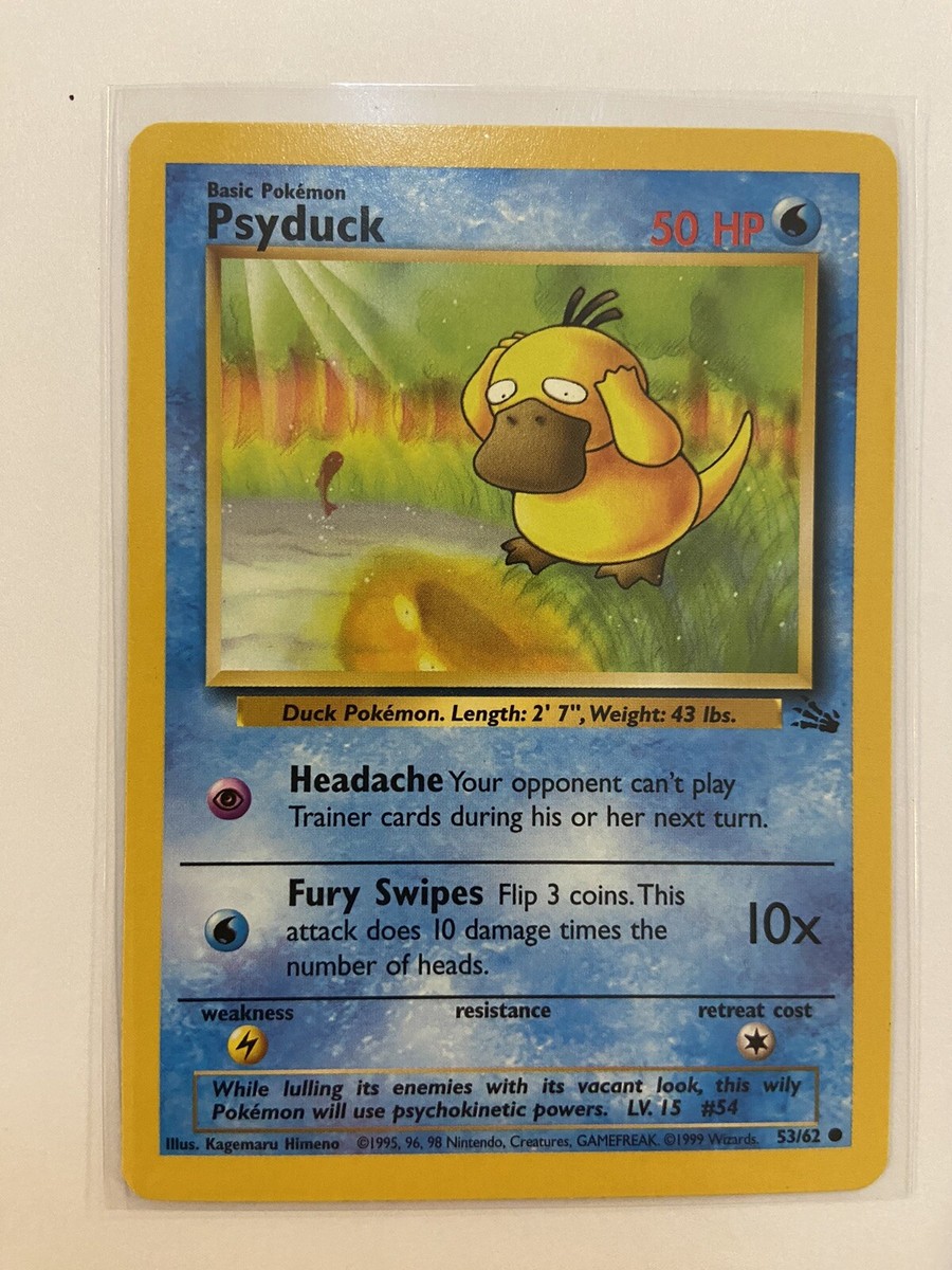 Psyduck Pokemon Card 53/62 Fossil Set WOTC 1999-2000 | eBay