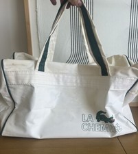 VINTAGE RARE 70s Lacoste La Chemise White Tennis Athletic Bag French Sports