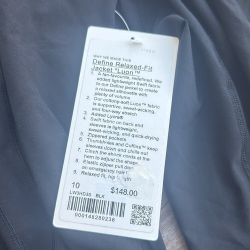 Lululemon Define Relaxed-Fit Jacket Luon Black size 10 NWT 🖤 price is firm - Picture 4 of 8