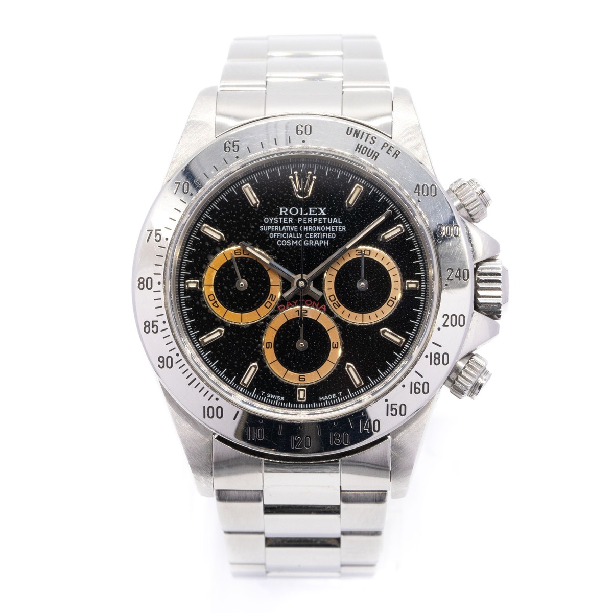 Rolex Daytona 16520 Black Patrizzi Bubble Dial Stainless Steel