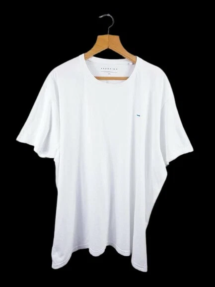 Badrhino Mens T-Shirt White Colour Size 3XL