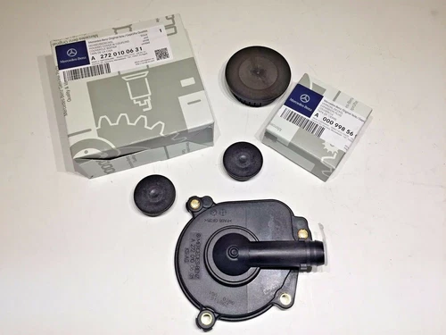 GENUINE Engine Oil Separator Kit Cover w/Seal + Camshaft Cap Set for Mercedes - Picture 2 of 3