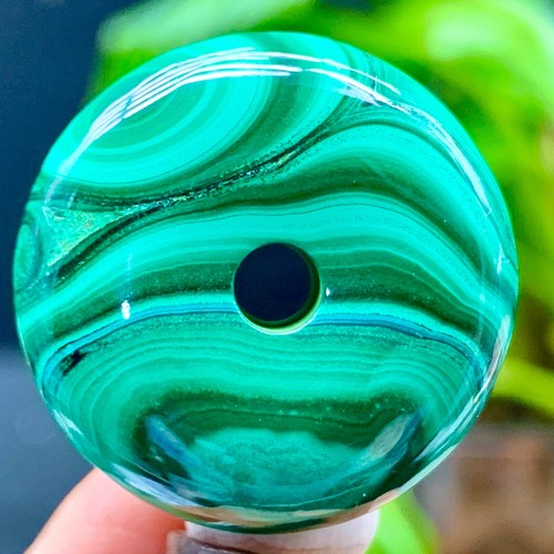 10GNatural Gloss Malachite Stone Transparent Round Pendant Mineral Sample - Picture 9 of 17