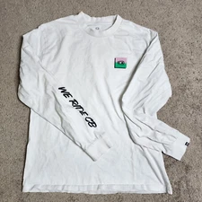 Crank Brothers Long Sleeve Shirt Size Large White - We Ride CB - Crankbrothers