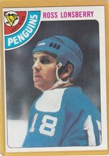 1978-79 TOPPS HOCKEY ROSS LONSBERRY #186 PENGUINS NM/NMMT *A10572
