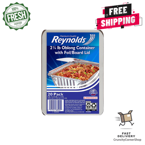Reynolds Oblong Foil Take Out Containers with Lids, 20 ct. Free Shipping - Picture 1 of 7