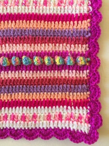 pink bobble blanket