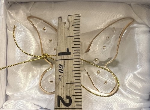 Glass Butterfly Hanging Or Standing Window Tree Ornament Gold Accent 2 Inch - 第 12/13 張圖片