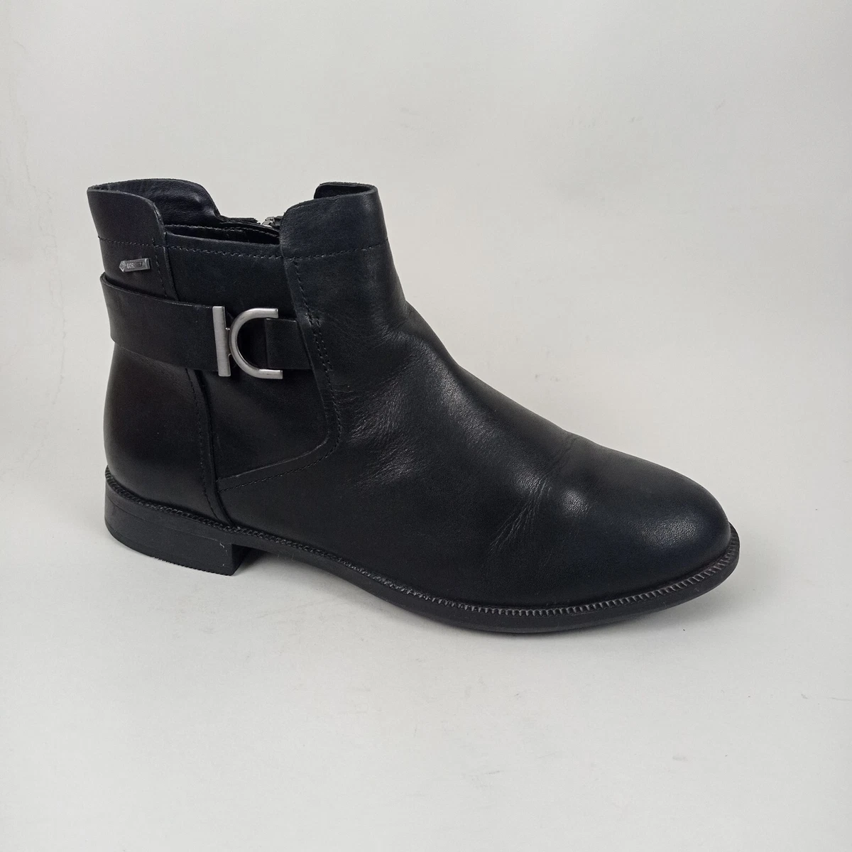 Clarks black leather ankle best sale boots