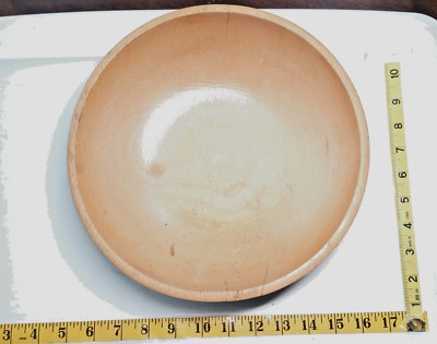 Light brown wooden salad bowl unbranded