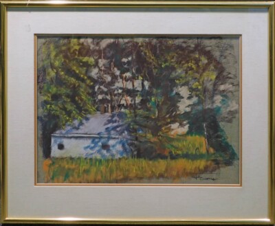 Ferma Mountain House Original Pastel  framed Make an Offer