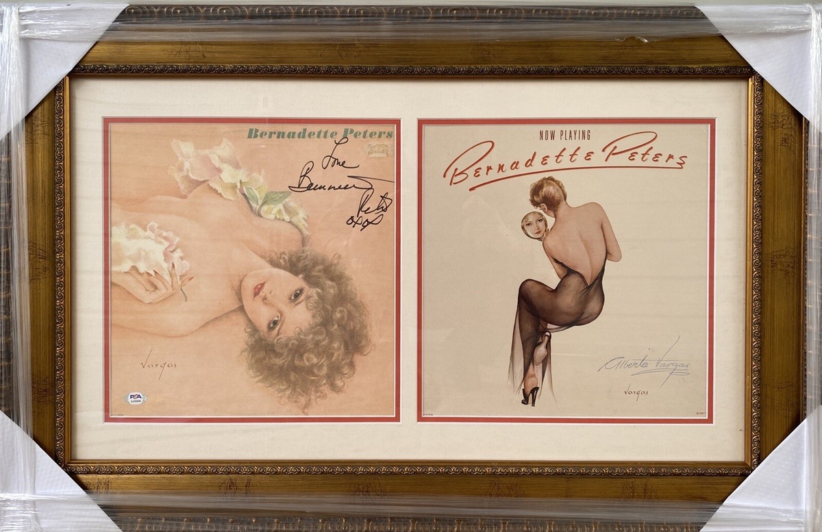 Bernadette Peters & Alberto Vargas Signed Album Cover Proofs