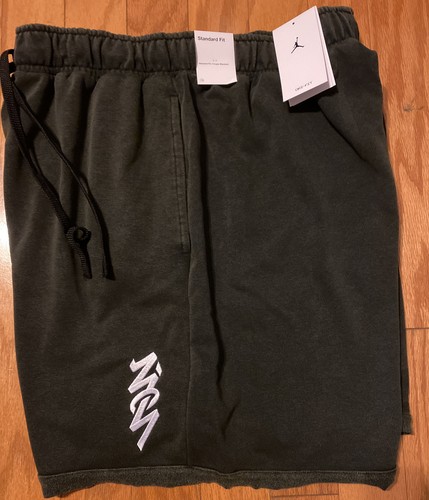 $ 75 NEU Herren Nike Jordan Zion Fleece Shorts schwarz weiß XXL DH9715 - Bild 2 von 6