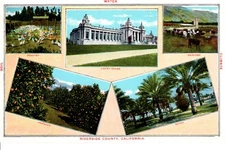 Vintage Postcard California Riverside County Chamber of Commerce nice views