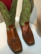 ariat vaquera women's khaki with sunset purple double welt square toe western boots