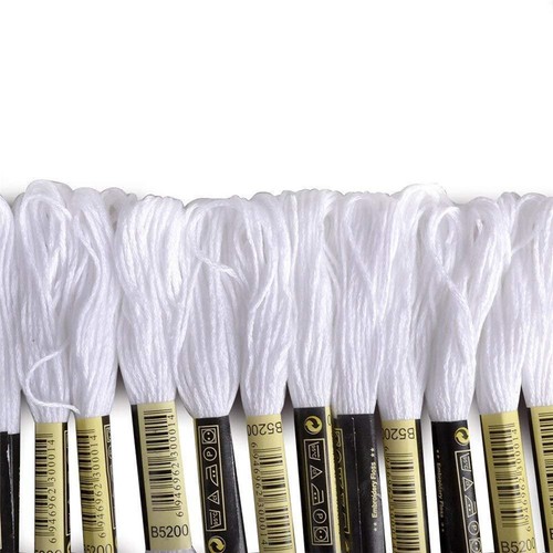 24Pcs Embroidery Knitting Thread Cross Floss Stitch Craft DIY Black and White - Picture 5 of 10