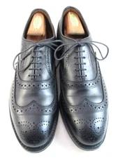 Allen Edmonds  "MCALLISTER" Men's Leather Wingtip Oxfords 9 D  Black USA (353N)