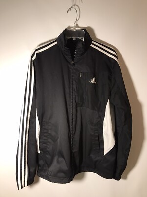 Adidas Men's Size Sm -3 Stripe Black /White Track Jacket Adidas Men's Size Sm -3 Stripe Black /White Track Jacket
