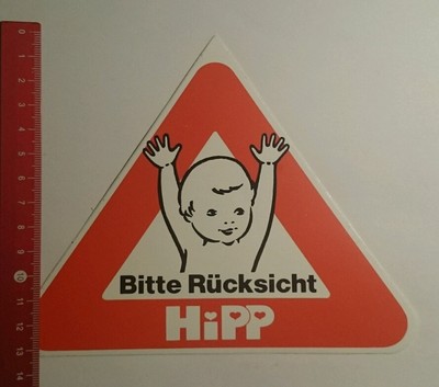 Aufkleber/Sticker: Bitte Rücksicht Hipp (160916161)