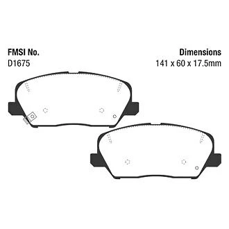Pastillas de freno delanteras EBC Redstuff cerámica bajo polvo para Hyundai Veloster 12-17 Foto 4 de 4