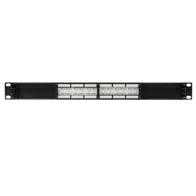 Hellermann Tyton PP110C612 Category 6 Universal 12 Port Patch Panel, 1U, Black